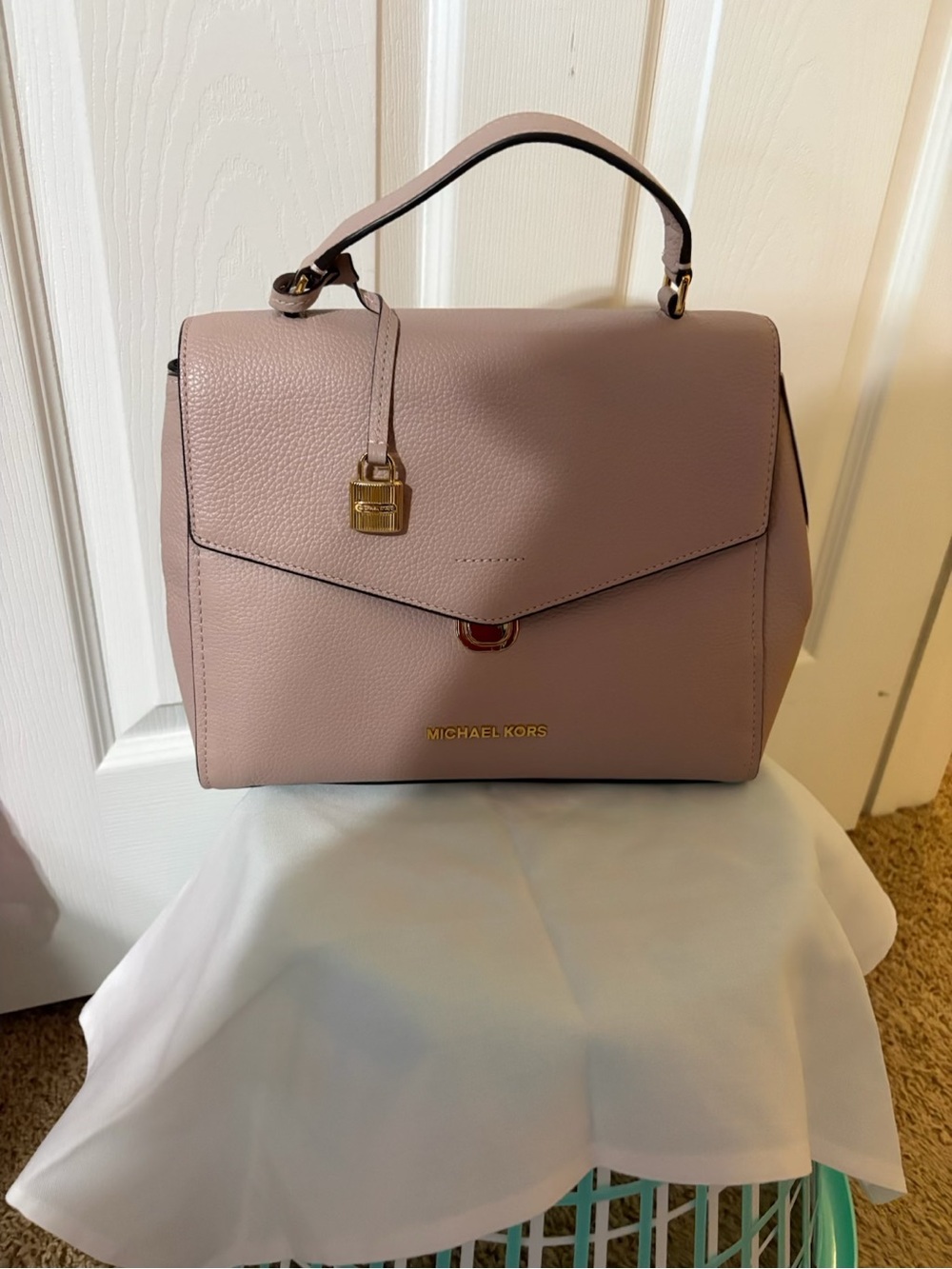 Michael Kors Blush Pink Leather Top-Handle Satchel